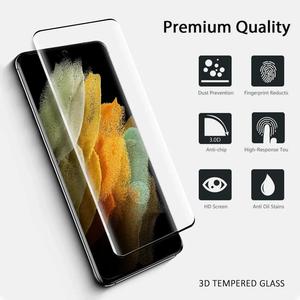 Protection d'écran en verre trempé anti-espion 3D incurvé 9H 0,3 mm avec colle intégrale pour S23 Ultra S22 Ultra Note 20 Déverrouillage par empreinte digitale - Product Image 4