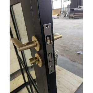 Vente en gros Arches Portes en fer Nouveau design Arche en fer Portes en verre Cadre noir pour l'entrée intérieure d'une villa et d'un hôtel - Product Image 4