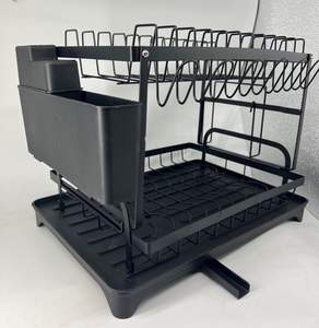 Escurridor de cocina transfronterizo, estante para platos de acero al carbono, estante de almacenamiento de escritorio para el hogar, decoración de almacenamiento de cocina - Product Image 5