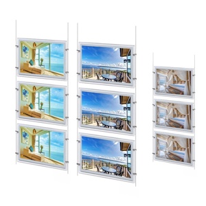 Custom 2026 Illuminated Poster Window Displays Advertising Equipment Slim <b>Led</b> Crystal Light Box for Real Estate Agents - Product Image 1