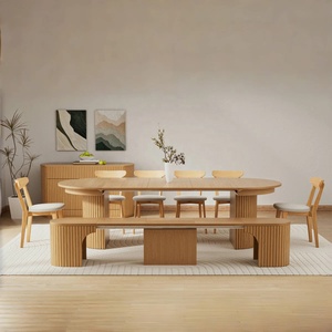 Tavolo Trasformabile di Lusso Scandinavo <span class=keywords><strong>con</strong></span> Quattro Pannelli Espandibili, Set di Tavoli da <span class=keywords><strong>Cucina</strong></span> dal Design Moderno Italiano - Product Image 3