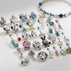 Nuevo Modelo 2026, Charm de Plata 925 con Diseño de Rosa Princesa, Charm de Plata 925 con Diseño de Dibujos Animados, Set de Pulsera de Hueso de Serpiente de Alta Calidad para DIY - Product Image 1