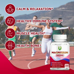 Tabletas de Magnesio de Marca Privada 500MG, Soporte Integral para el Cuerpo, Relajación Muscular, Salud del Corazón, Huesos y Músculos, Sistema Inmunológico - Product Image 6