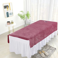 Draps de lit en velours massif pour salon de beauté SPA Couverture de table de lit chaude pour massage Sabanas Para Cama Draps de salon doux sans trou