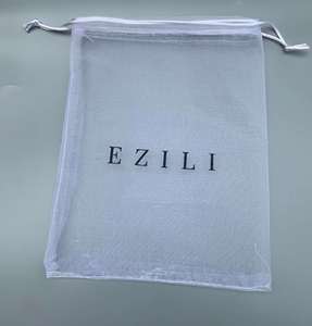 Bolsas de Regalo de Organza Grandes Personalizadas al por Mayor, con Cordón, Color CMYK, Recuerdos de Boda, Impresión Serigráfica, Empaque Promocional Personalizado - Product Image 4