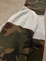 Sudadera con Capucha de Camuflaje Personalizada de Estilo Urbano, 100% Algodón, Felpa Francesa, con Parche Bordado y Cierre de Cremallera para Hombre