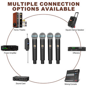 Micrófono Inalámbrico Dinámico Profesional DL2, Portátil, de Metal, para Karaoke, Actuaciones en Escenarios al Aire Libre, Canto - Product Image 2