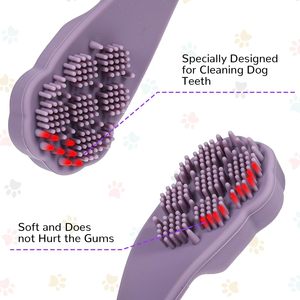 OEM ODM Dental Care Silicone Bristles Puppy <b>Pet</b> Dog 360 Degree Tooth <b>Brushing</b> Finger Toothbrush Kit for Teeth Cleaning - Product Image 4
