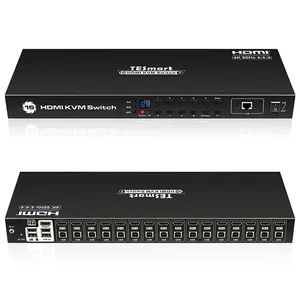 TESmart 16 Portas HDMI Switch 4K UHD 4K60Hz HDMI Switcher Box com RS232 Porta LAN Suporte HDCP 2.2 16x1 Interruptor De Vídeo