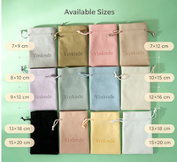 Sacs de rangement en microfibre suédée avec cordon de serrage pour bijoux, sacs cadeaux personnalisés pour bijoux, sacs à bagues en microfibre – Vente en gros