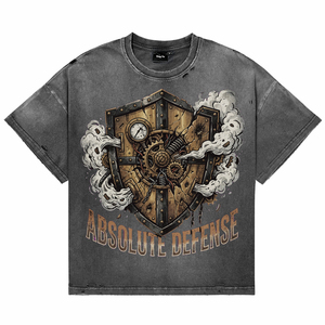 T-shirts en coton respirants à manches courtes pour hommes, effet délavé, avec impression personnalisée sur le devant, style rétro, vêtements vintage, vente en gros - Product Image 1