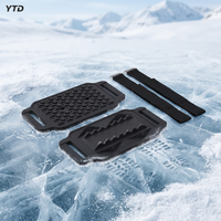 YTD YTD-039 Couvre-semelles antidérapants unisexe en caoutchouc pour chaussures de sécurité, avec crampons métalliques à pointes pour béton et glace, durables