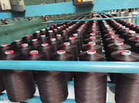 Filament de polyester 100% 150D/48F TBR DTY torsadé, 350 TPM, teint en masse, provenant de Chine