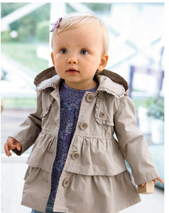 Manteau trench pour bébé fille, style uni, automne 2019, nouveau modèle - Product Image 1