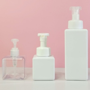 In Stock Cosmetic Cleansing Foam Shampoo Container 250 ml 750 ml <b>Pump</b> PETG square Foam <b>Bottle</b> - Product Image 3