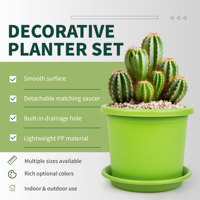 Pot de fleurs circulaire en PP durable et léger avec trou de drainage, design minimaliste et moderne pour usage intérieur/extérieur, jardinage domestique