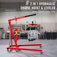 Pont élévateur hydraulique portable 2 tonnes pour atelier, grue de levage robuste avec flèche réglable pour garage et réparation automobile CE