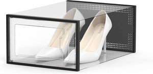 Large Stackable Clear PP Plastic Eco-Friendly Foldable Shoe <b>Storage</b> <b>Box</b> for Women Men Modern Entryway Multifunction Organizer - Product Image 2