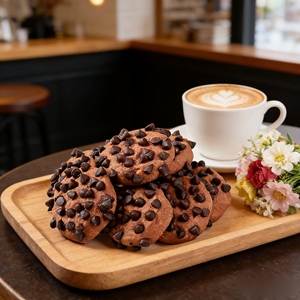 Snack Cinesi di Alta Qualità, Biscotti al Doppio Cioccolato da 206g con Farina di Grano, Zucchero Bianco e Polvere di Cacao per Colazione - Product Image 4