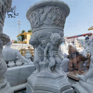 BLVE Jardin Extérieur Décoratif Grande Villa <span class=keywords><strong>De</strong></span> Luxe Style Français Conception Calcaire Jardinière Urnes Gris Marbre <span class=keywords><strong>Pot</strong></span> <span class=keywords><strong>De</strong></span> <span class=keywords><strong>Fleurs</strong></span> - Product Image 6