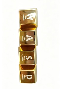 Teclas Metálicas Electrochapadas en Oro Brillante, Perfil OEM, Logotipo Grabado, para Teclados Mecánicos de Oficina y Juegos, Gran Venta - Product Image 4