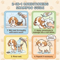 Après-shampoing Naturel Adoucissant et Brillant Écologique en Bouteille Plastique – Formule Hydratante au Beurre de Karité et Avoine 2-en-1 pour Chiens et Chats