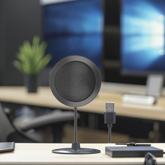 Microphone for Singing Karaoke Mini Wired USB Mic for Computer and Mobile Stylish Desktop Microphone Made of Metal