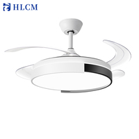 Ventilateur de plafond LED moderne avec télécommande, 3 changements de couleur, éclairage pour la maison et le bureau