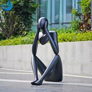 Escultura Abstracta Personalizada <span class=keywords><strong>de</strong></span> Figura Humana para Paisaje Moderno - Estatua <span class=keywords><strong>de</strong></span> Arte Minimalista para Interiores/Exteriores - Product Image 4