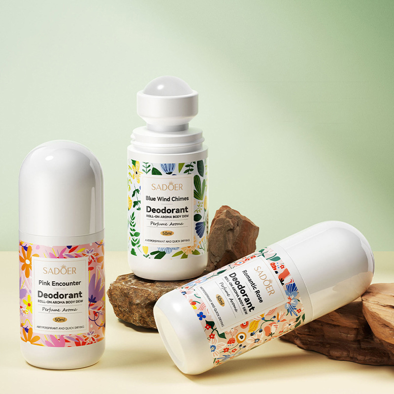 OEM SADOER private label100% чистый романтический розовый Орхидея ветряные колокольчики розовый аромат Кристалл рулон Дезодорант антиперспирант