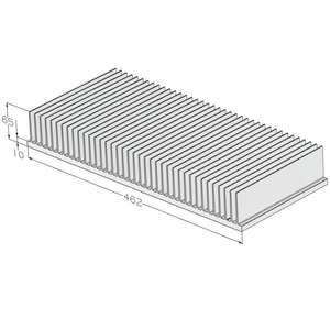 بالوعة حرارية قياسية من الألومنيوم ، + مم واسعة واسعة ، Heatsink - Product Image 5