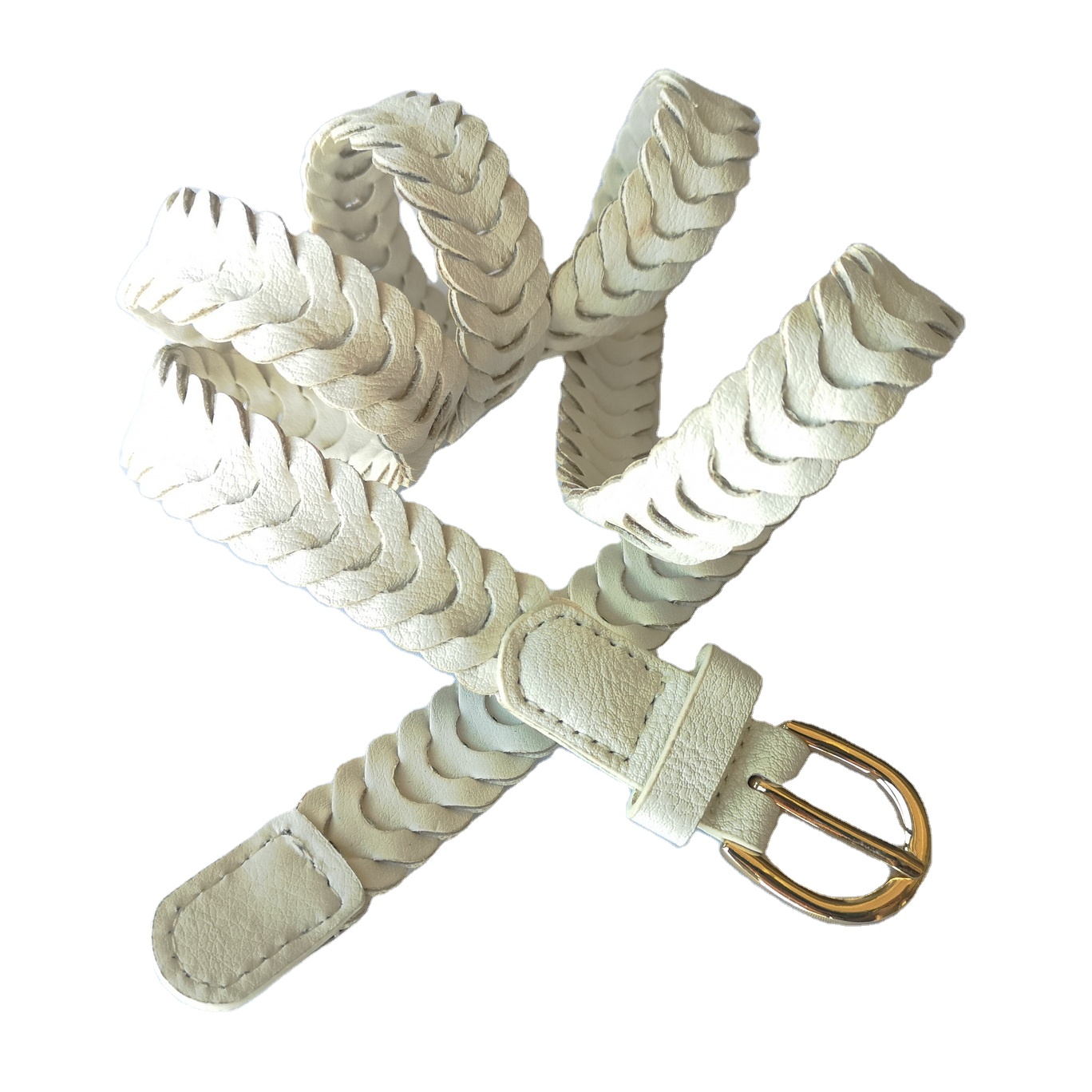 Топ продаж гарантированное качество Новый дизайн ручной работы тонкий плетеный ремень с золотой пряжкой