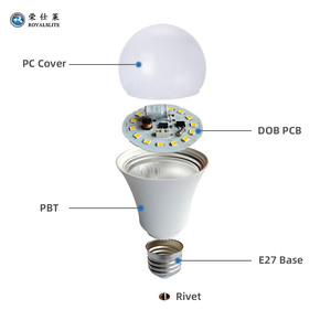 Hochleistungs-DOB-LED-Glühbirne SKD-Rohmaterial E27 B22 Lampenteile 3W 5W 7W 9W 12W 15W 18W 24W - Product Image 2