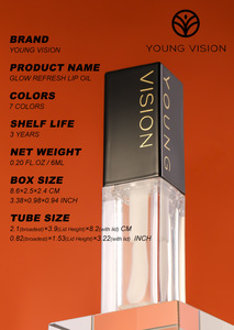 YOUNG VISION Huile à lèvres 7 couleurs effet miroir, teinte hydratante, nourrissante, raffermissante, pour des lèvres pulpeuses et voluptueuses, <span class=keywords><strong>rouge</strong></span> à lèvres liquide 6ml - Product Image 6