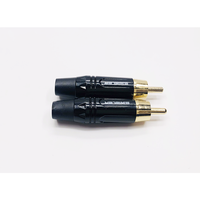 Conector macho RCA de Audio y vídeo DIY de alta calidad, pines OFC chapados en oro, Cable de Audio y vídeo con adaptador de soldadura