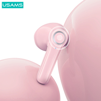 Casque d'écoute sans fil Macaron USAMS-BU12 transparent TWS Two Ear Half In Earphones
