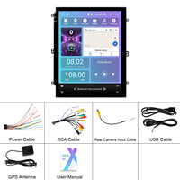 Podofo 9.7 "2 + 64G Double Din Android Autoradio sans fil CarPlay & Android Auto GPS WIFI FM RDS OBD2 DAB Autoradio