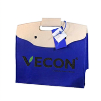 Sac à main festif en feutre non tissé Vecon à double boutonnage, écologique, avec impression personnalisée pour cadeaux promotionnels