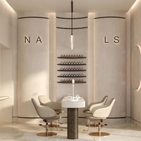 Ensemble de meubles de salon de manucure sur mesure | Table et miroir de manucure modernes | Design de salon complet et service de décoration Meubles de magasin de manucure