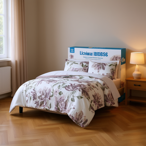 Ensemble de couette imprimé floral Lichiwu, 8 pièces, taille King Queen, literie en coton tissé pour la décoration de la chambre - Product Image 2