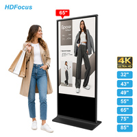 Pantalla Táctil Digital de 65 Pulgadas 4K UHD, Kiosco con Base, Menú Digital, Android, WiFi, Pantalla Publicitaria con CMS en la Nube para Centros Comerciales