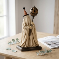 Figurine fantôme créative d'Halloween en résine, lumière citrouille, décoration de table, décoration de maison hantée, cadeau de festival, ornement de maison OEM ODM