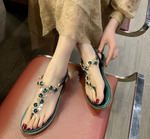 New Flat thời trang sang trọng Womens kim cương Dép Rome thiết kế giá thấp nhà máy Quảng Châu bán buôn Chất lượng cao Lady dép giày - Product Image 4