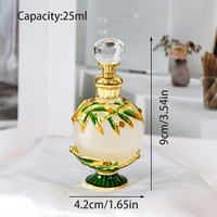 Botol Parfum Logam Bambu 25ml Berpatent, Botol Minyak Atsiri Kaca Isi Ulang, Pabrik Langsung # 81175