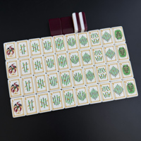 HIMORE Juego de Fichas de Mahjong Americanas de Lujo de 4 Capas de Acrílico Morado, Estilo Moderno, para Entretenimiento en Piscinas
