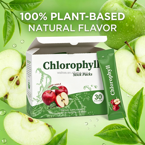 Bâtonnets de Chlorophylle Haute Concentration – 30 Sachets Pratiques – Goût Pomme Rafraîchissant – Supplément Superaliment Végétal pour l'Équilibre Interne - Product Image 1