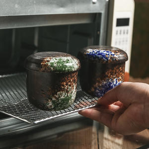 Tazón de <span class=keywords><strong>sopa</strong></span> de miso y <span class=keywords><strong>huevo</strong></span> al vapor de cerámica de estilo japonés <span class=keywords><strong>con</strong></span> tapa, restaurante y vajilla para el hogar - Product Image 4