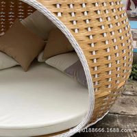 Chaise hamac d'extérieur en rotin de style pastoral chaise longue suspendue populaire pour hôtels chez l'habitant goutte d'eau nid d'oiseau inspiré