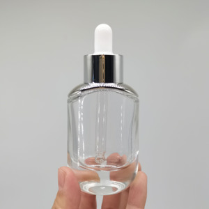 Homay Biểu Tượng Tùy Chỉnh Rõ Ràng 30Ml Mới Dày Dưới Tinh Dầu Thủy Tinh Chai Nhỏ Giọt Với Vàng Bạc Nắp Nhỏ Giọt - Product Image 6