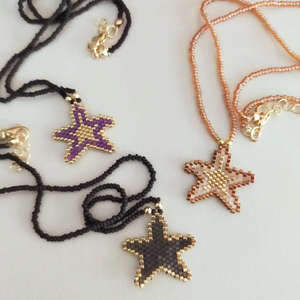 Collier tendance en perles <span class=keywords><strong>Miyuki</strong></span> tissées à la main, motif étoile de mer et pentacle, idéal pour les vacances d'été à la plage et en bord de mer - Product Image 4